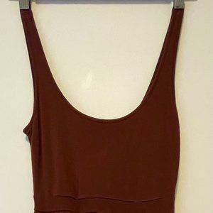 Burnt orange Aritzia Wilfred  Market Dress